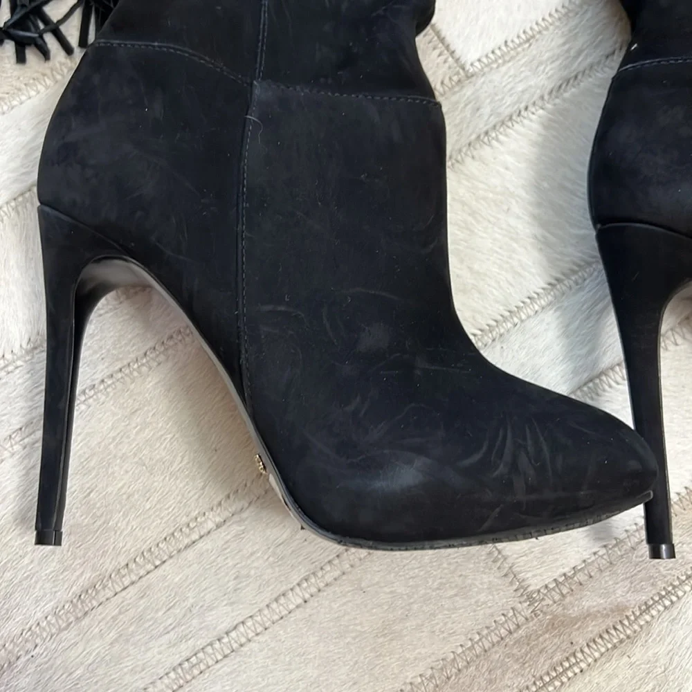 Schutz woman’s fringe /suede leather knee high boots - Picture 9 of 11